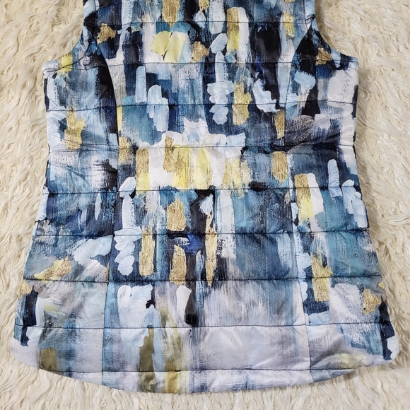 Dolcezza Paint Stroke Padded Gilet, Blue Multi Size Medium - Picture 15 of 16